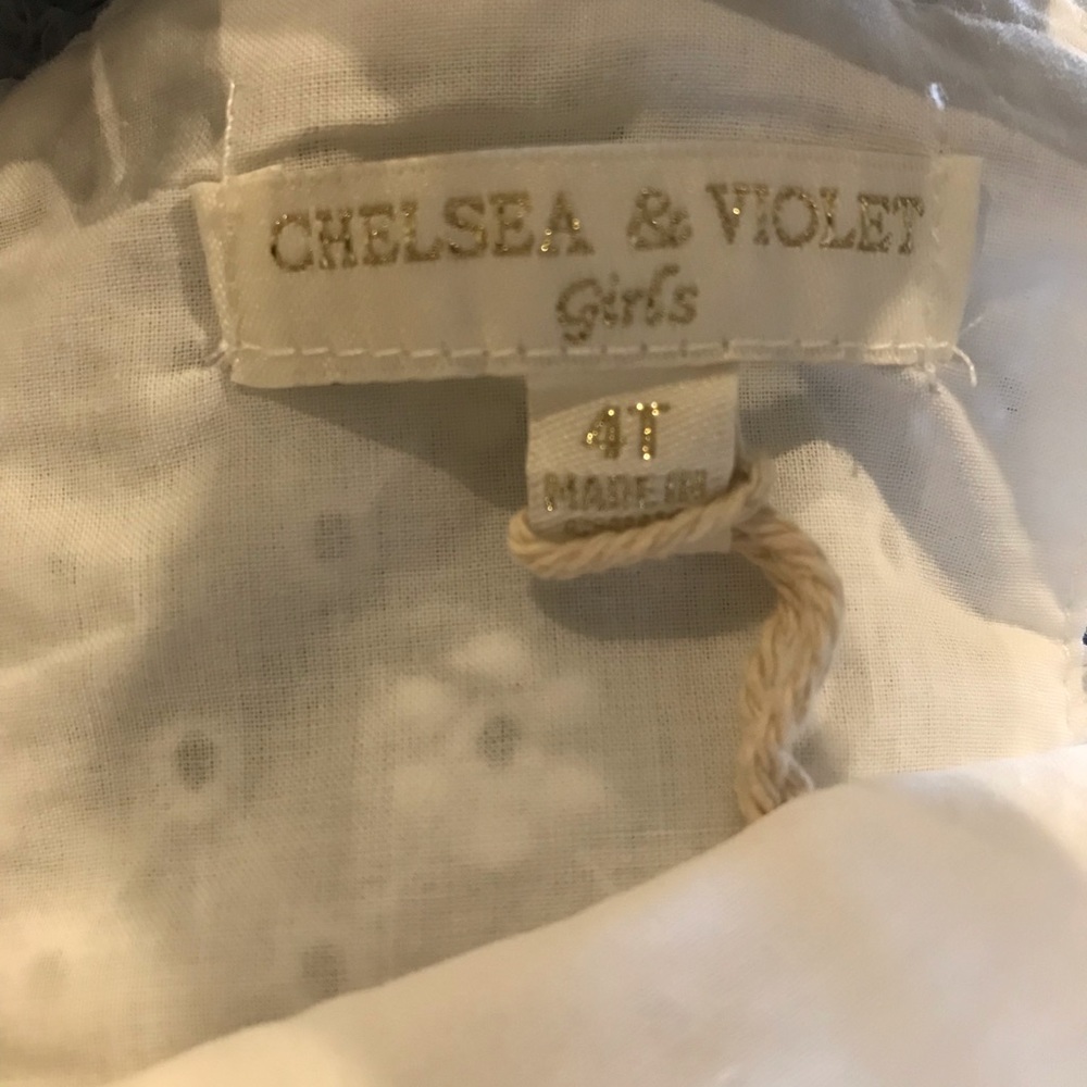 Chelsea & Violet white asymmetric eyelet dress. Size 4T - Picture 6 of 16